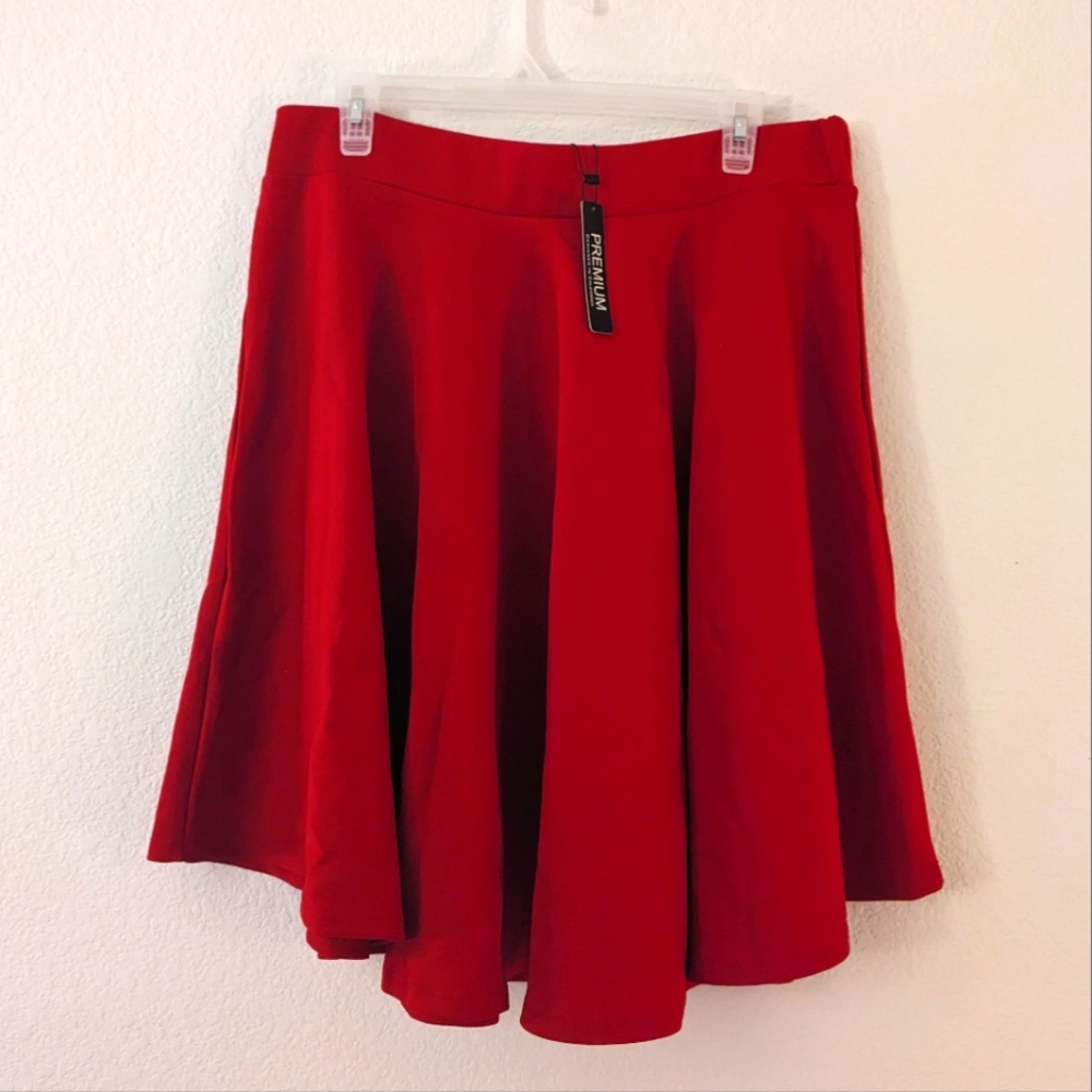 Red circle skirt xl